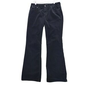 Talbots‎ Women's Bootcut Velour Black Size 12 Flare Leg Trousers